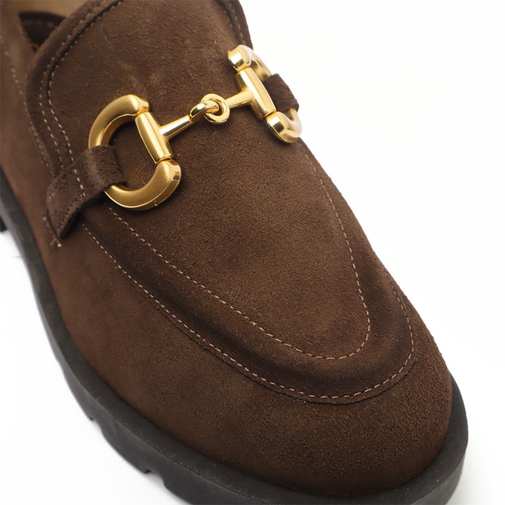 Mocassim Cecconello Salto Tratorado Fivela Metal Marrom 8