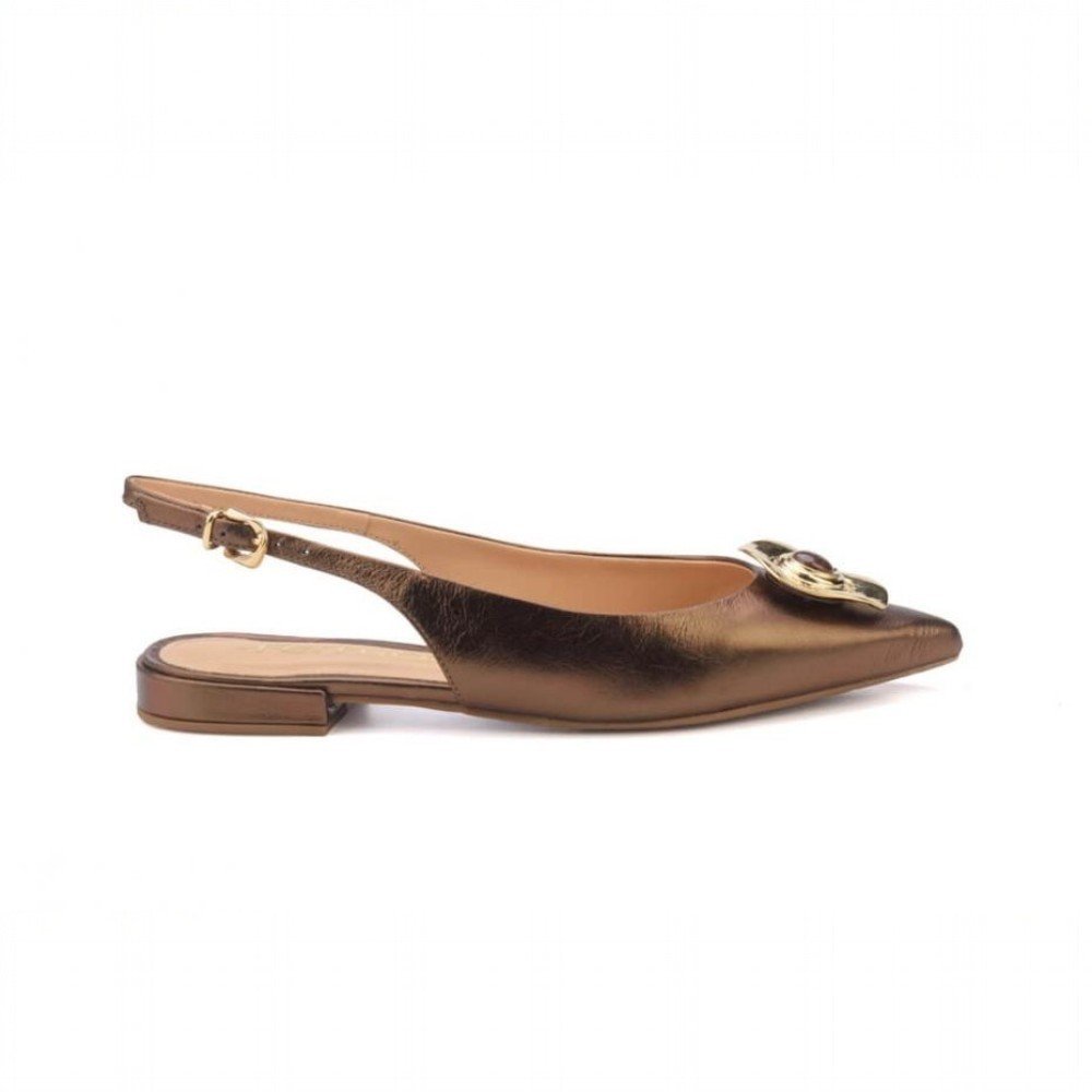 Sapatilha Slingback Ferrucci Fivela Orgânica