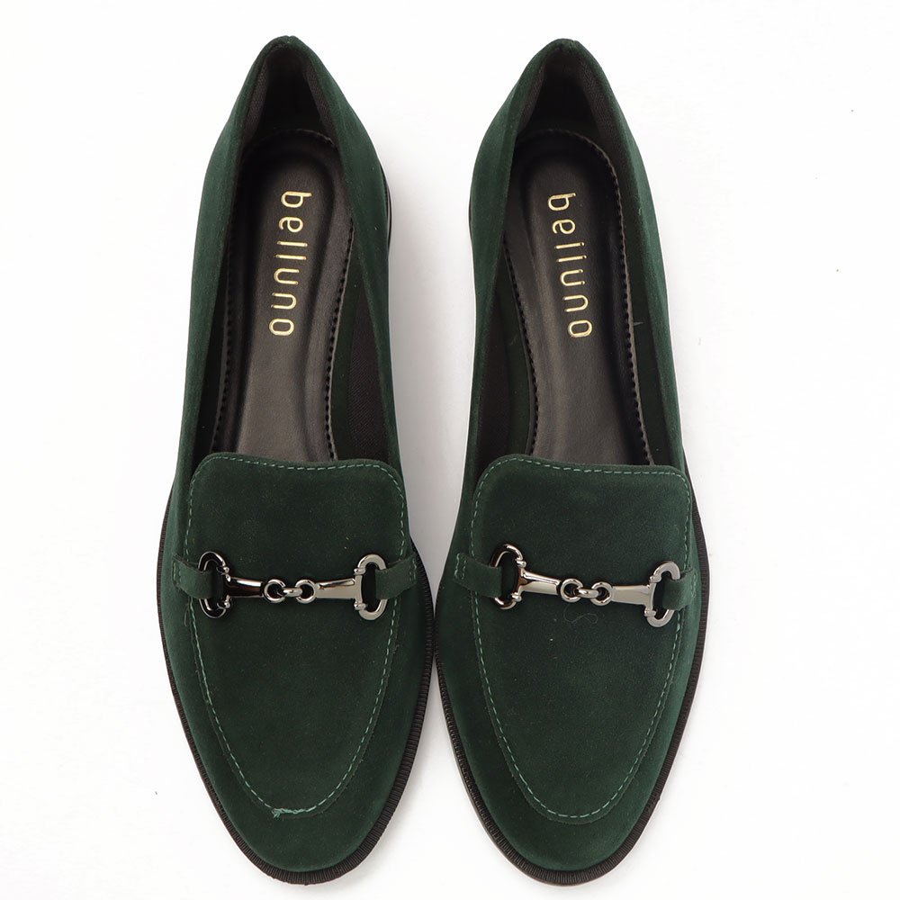 Mocassim Belluno Flat Vira Detalhe Metal Verde Militar 5