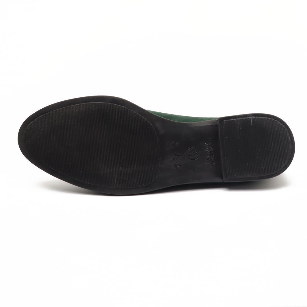 Mocassim Belluno Flat Vira Detalhe Metal Verde Militar 10