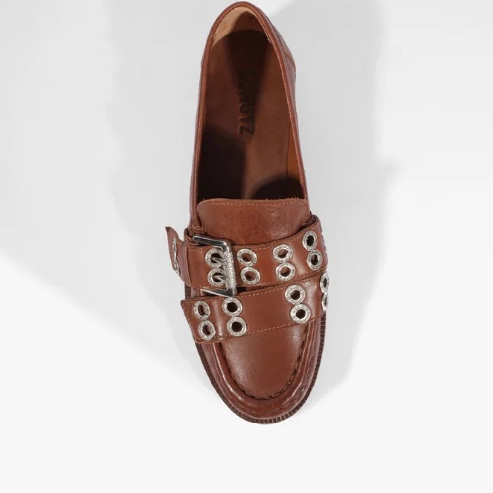 Mocassim Feminino Schutz Marien Couro Marrom 5