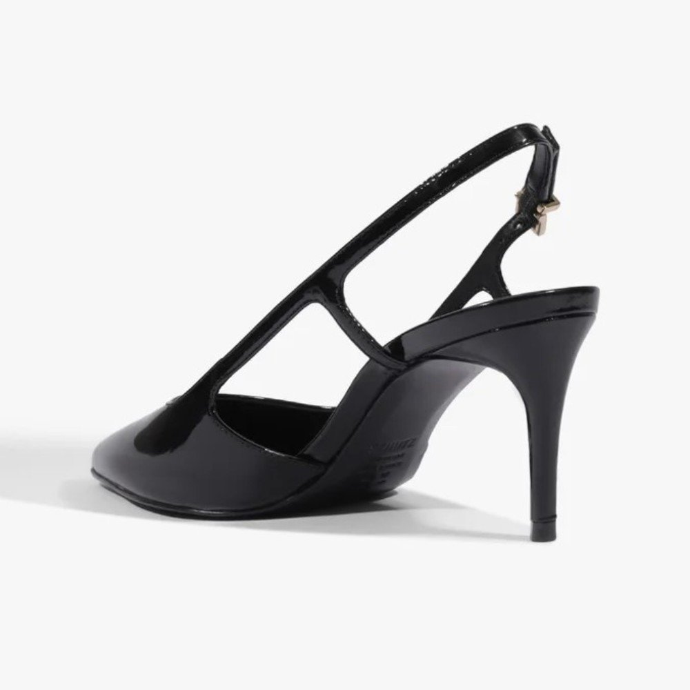 Scarpin Schutz Boris Mid Couro Verniz Preto 3