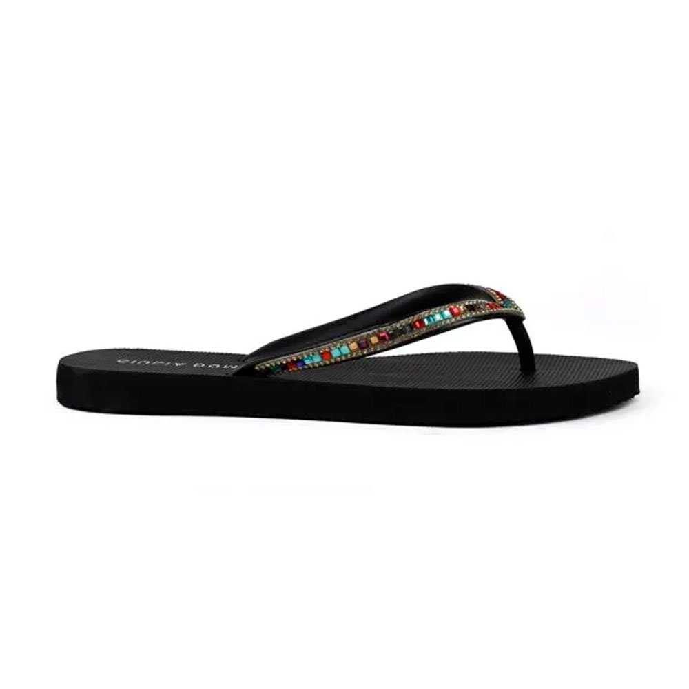 Chinelo Giulia Domna Havaí Pedraria Preto 3