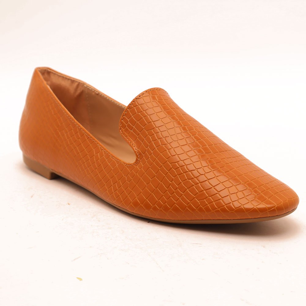 Mocassim Sapato da Corte Flat Bico Oval Caramelo 2