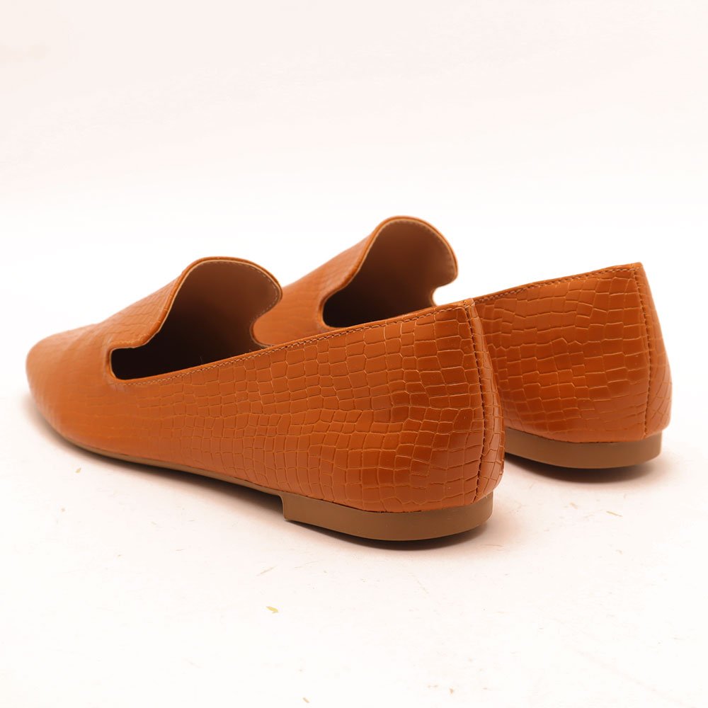 Mocassim Sapato da Corte Flat Bico Oval Caramelo 4