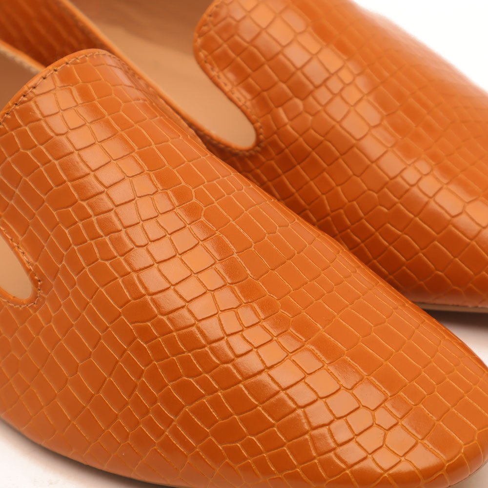 Mocassim Sapato da Corte Flat Bico Oval Caramelo 7