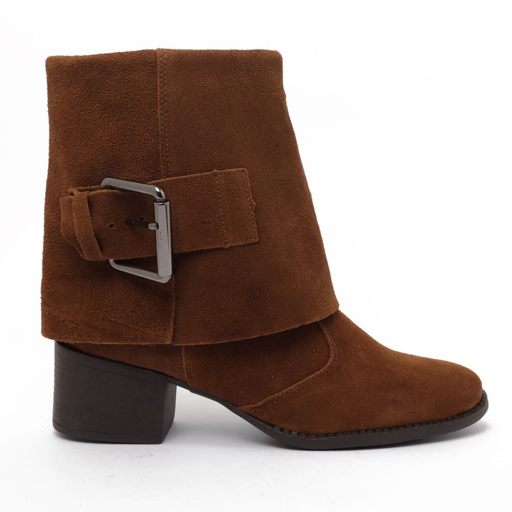 Bota Feminina Sapato Da Corte Salto Bloco Médio Capa