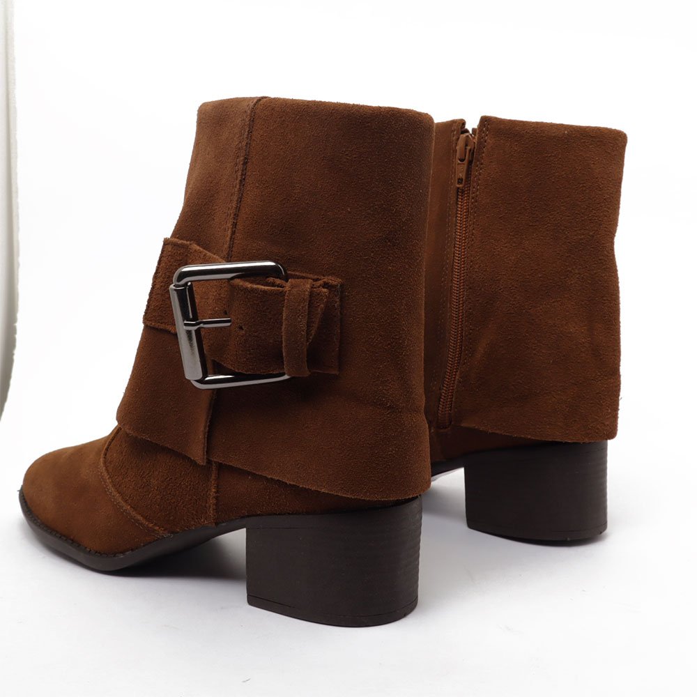 Bota Feminina Sapato Da Corte Salto Bloco Médio Capa Caramelo 4