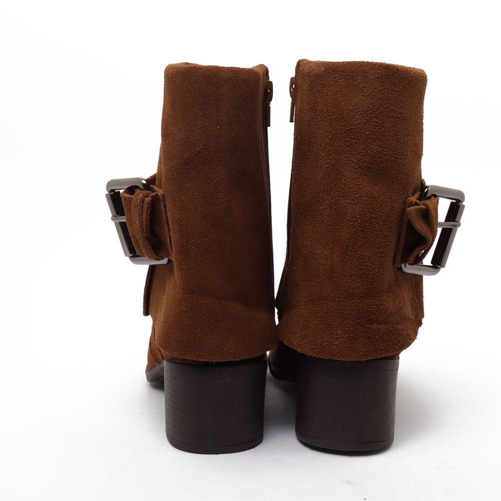 Bota Feminina Sapato Da Corte Salto Bloco Médio Capa Caramelo 8