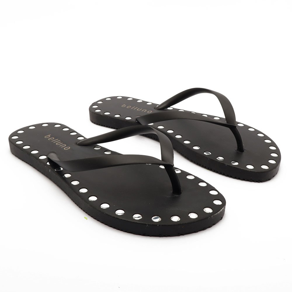 Chinelo Feminino Belluno Havaí Tachas Preto 3