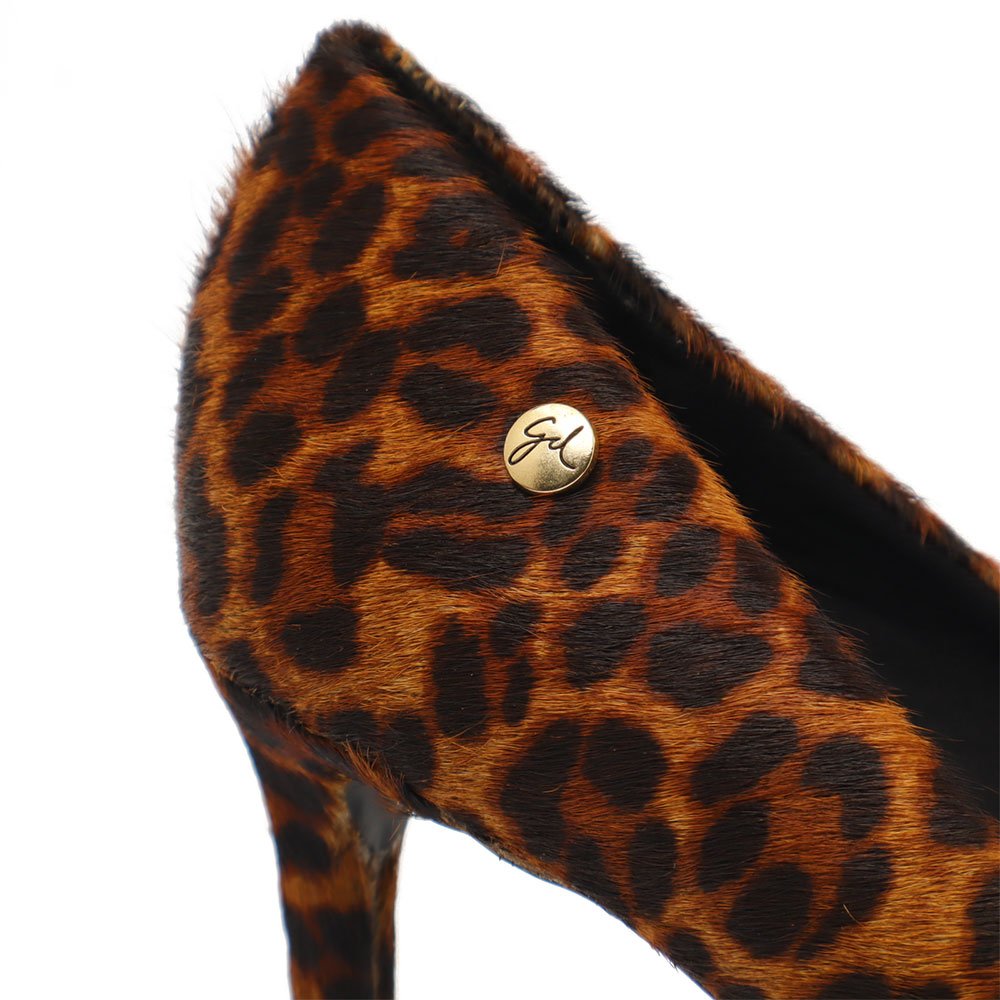 Scarpin Giulia Domna Salto Fino Pelo Onça Onça 9