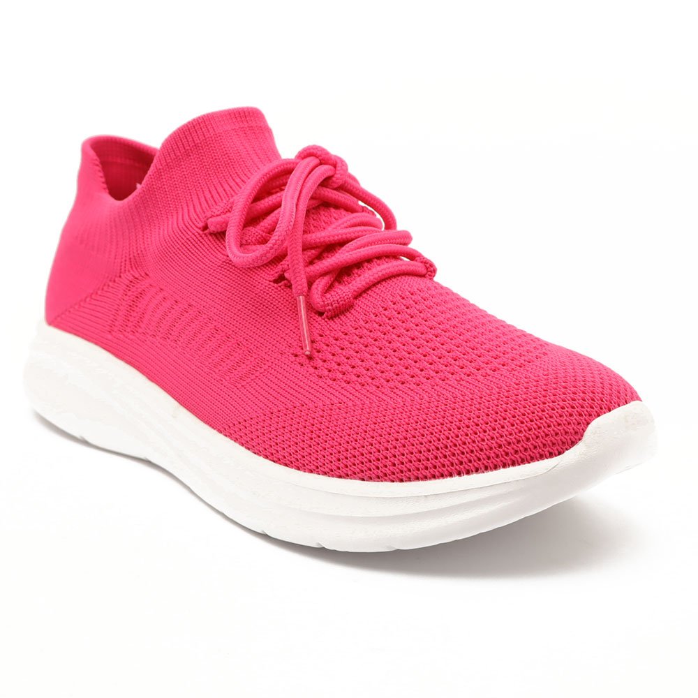 Tênis Knit Giulia Domna Cadarço Rosa 2