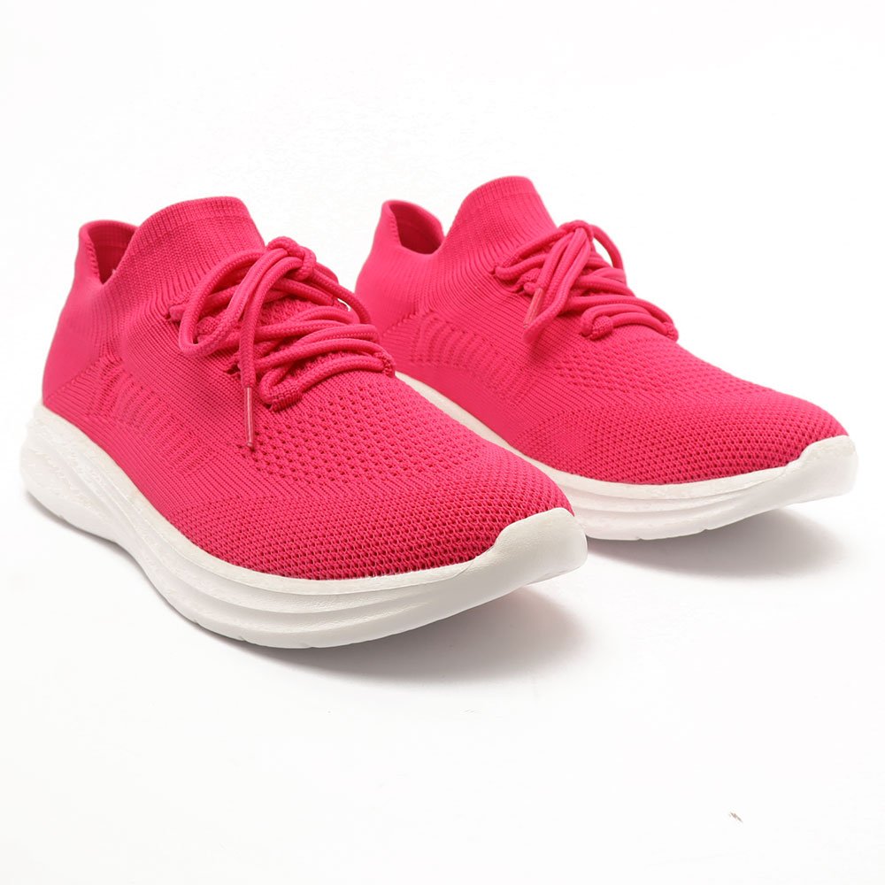Tênis Knit Giulia Domna Cadarço Rosa 3