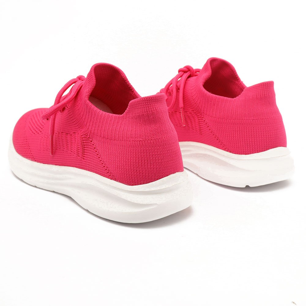 Tênis Knit Giulia Domna Cadarço Rosa 4