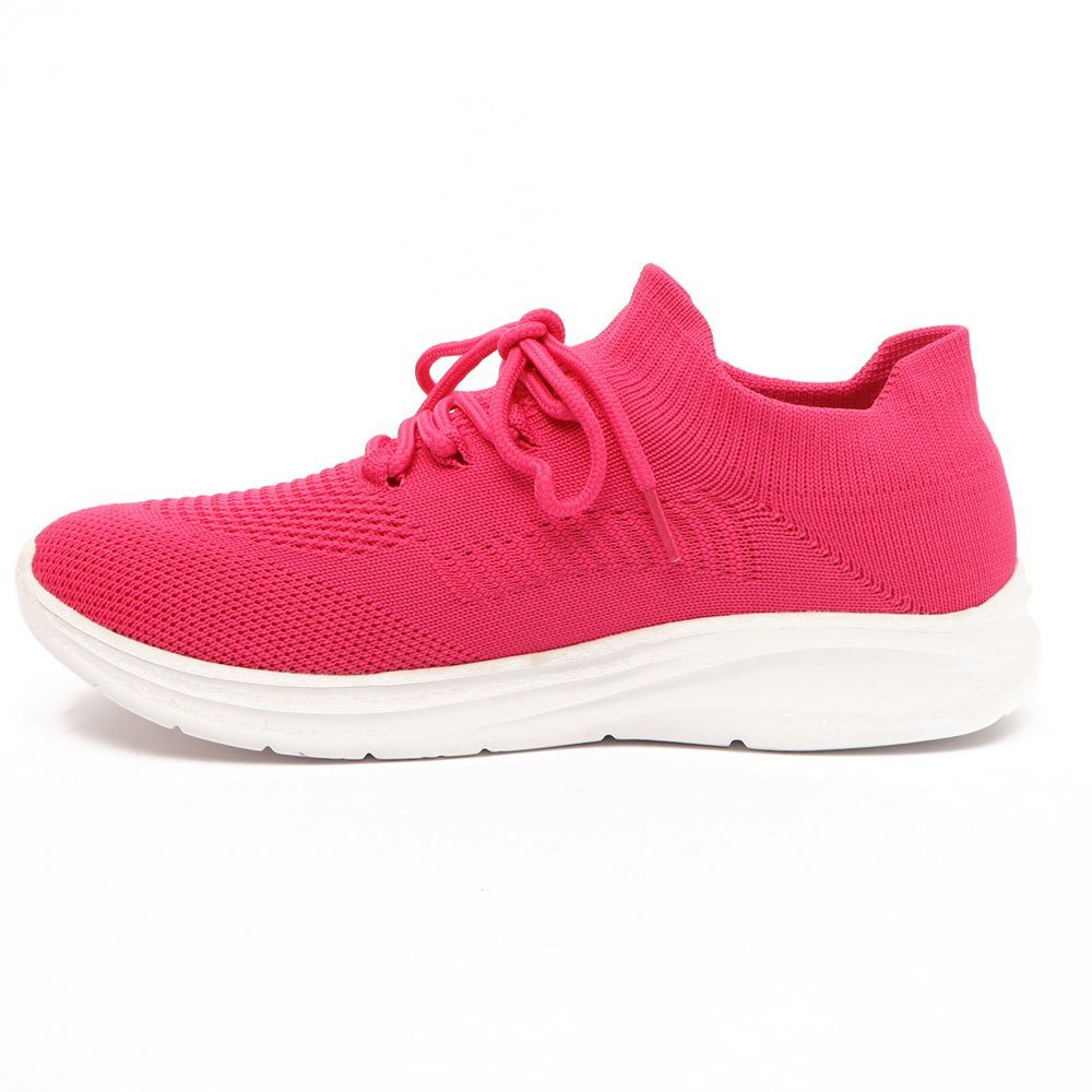 Tênis Knit Giulia Domna Cadarço Rosa 6