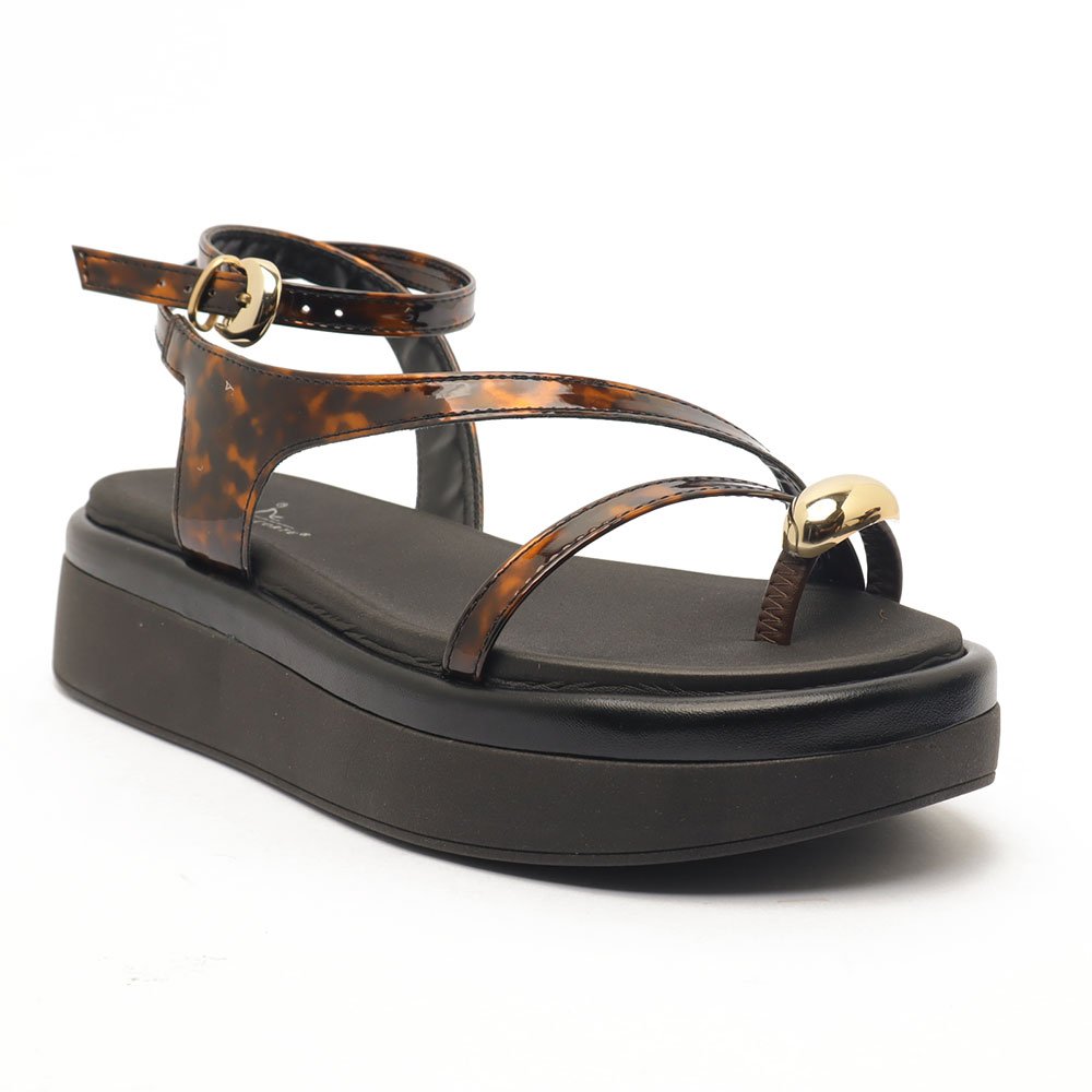 Papete Feminina Sapato Da Corte Flatform Estampada Tartaruga 2
