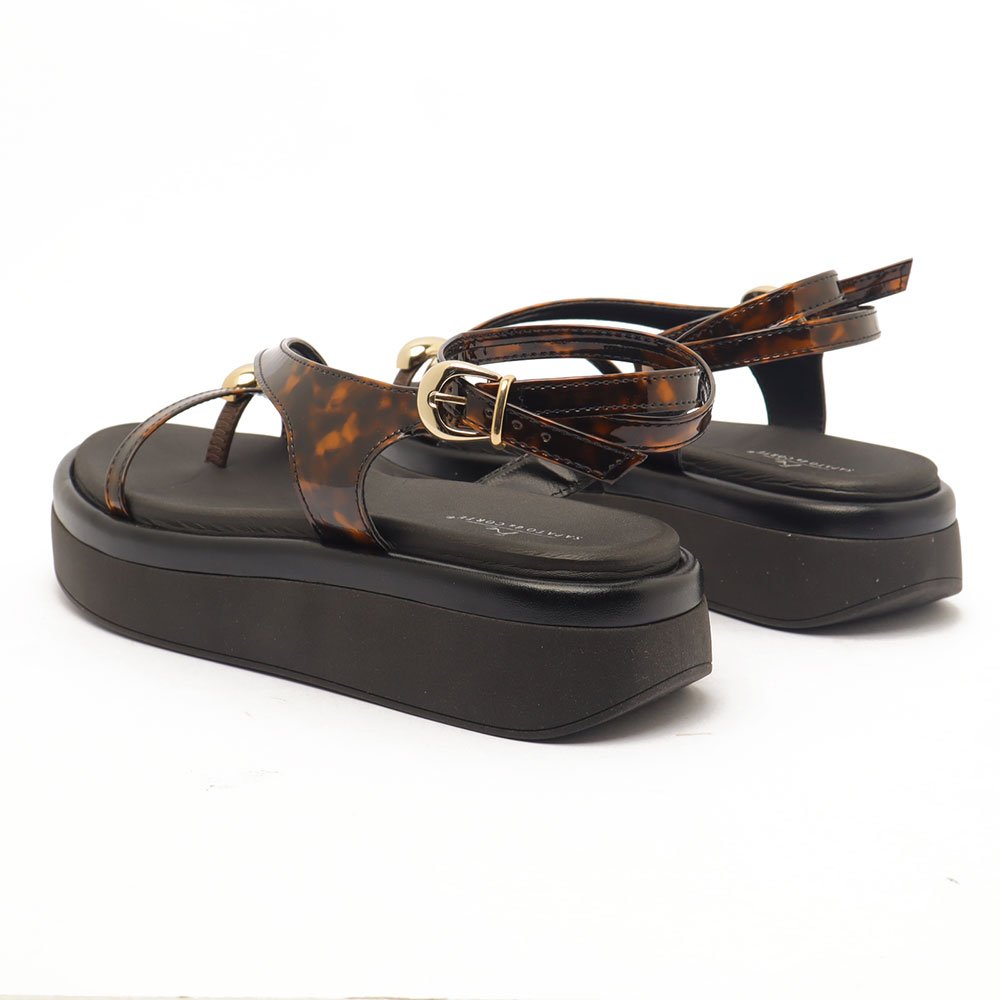 Papete Feminina Sapato Da Corte Flatform Estampada Tartaruga 4