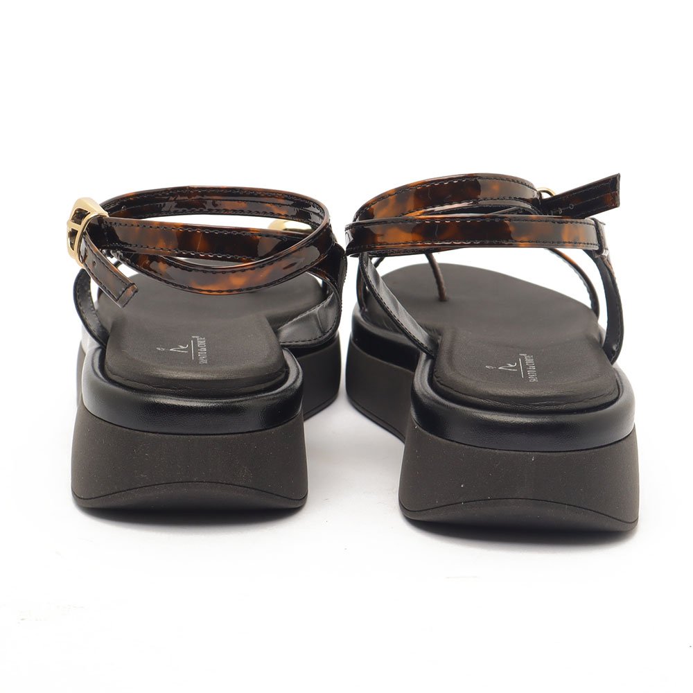 Papete Feminina Sapato Da Corte Flatform Estampada Tartaruga 7