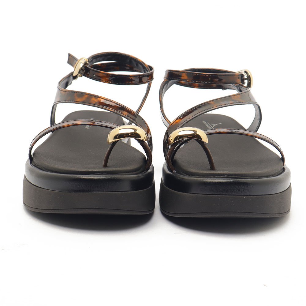 Papete Feminina Sapato Da Corte Flatform Estampada Tartaruga 8