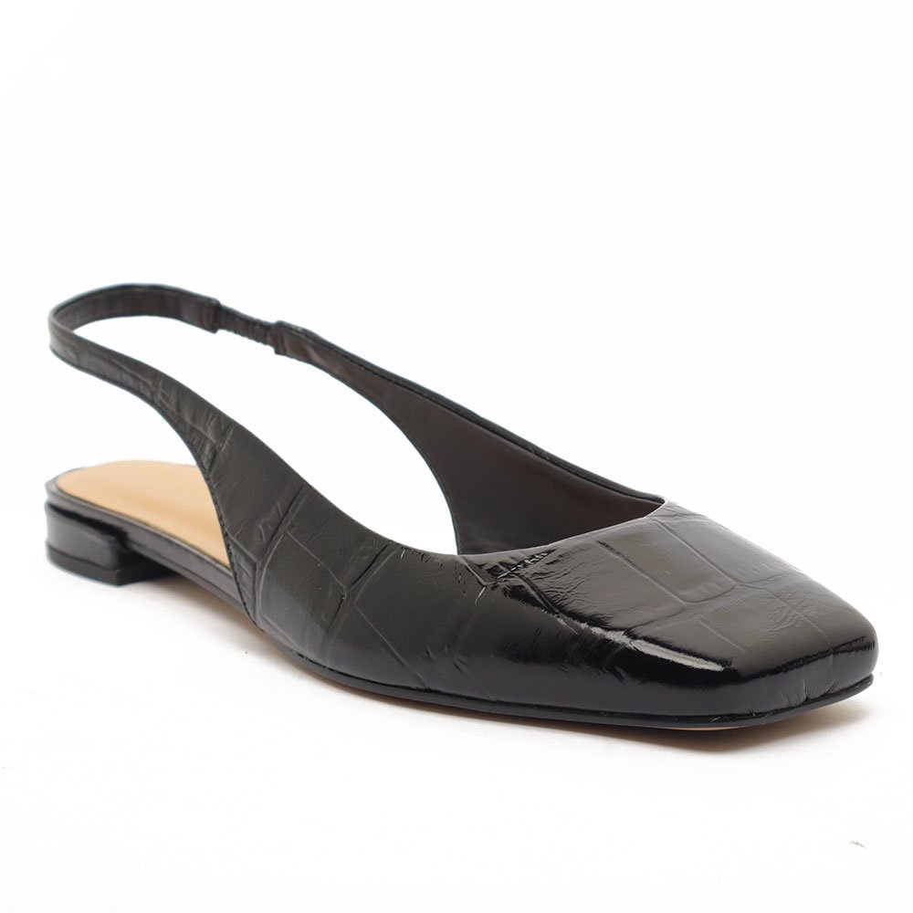Sapatilha Slingback Cecconello Bico Quadrado Preto 2
