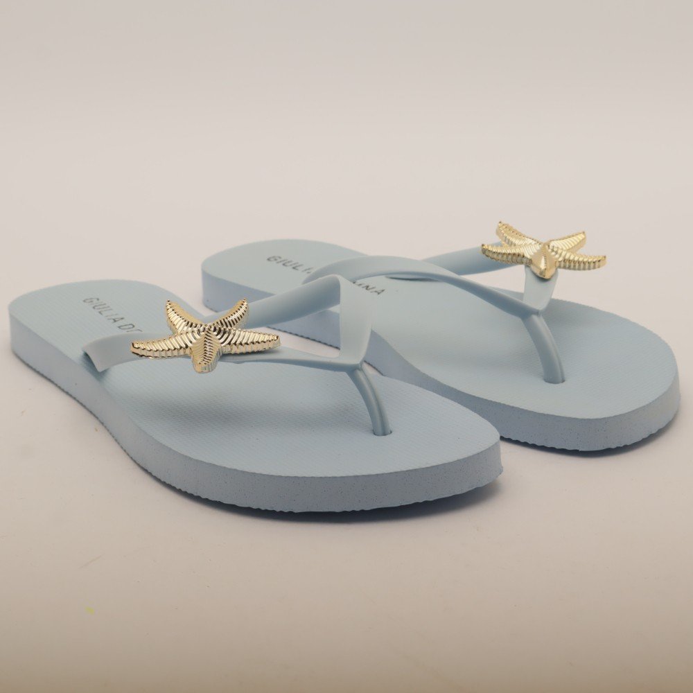 Chinelo Giulia Domna Havaí Estrela do Mar Azul 4