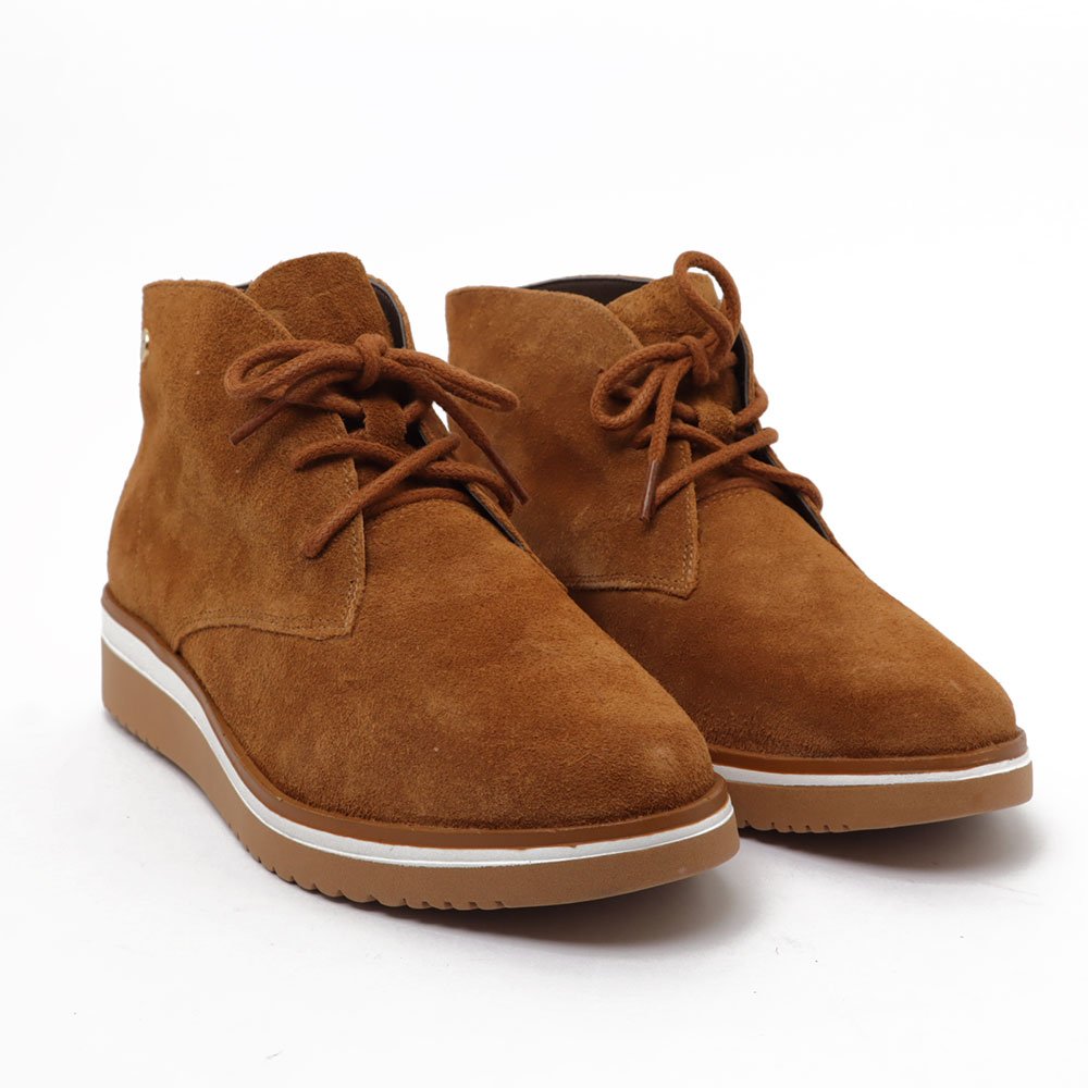 Bota Giulia Domna Cano Curto Nobuck Couro - Produto 56 Caramelo 3