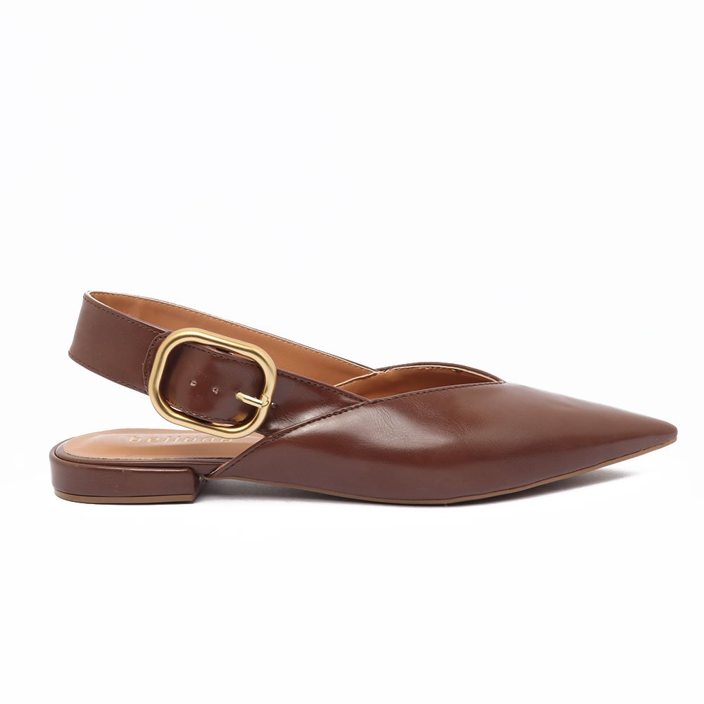 Sapatilha Slingback Belluno Bico Fino Fivela