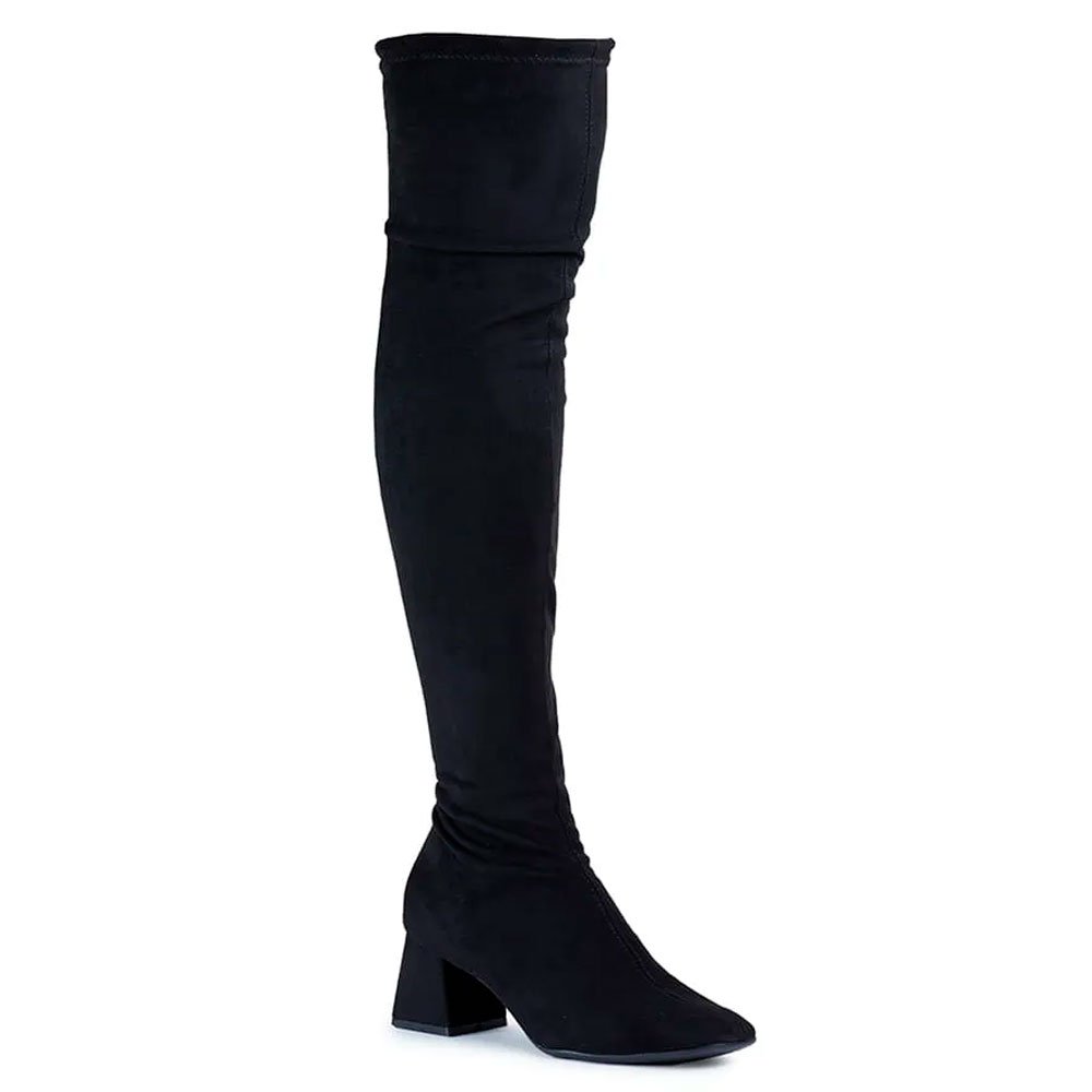 Bota Feminina Sapato Da Corte Over Salto Bloco - Produto 51 Preto 3