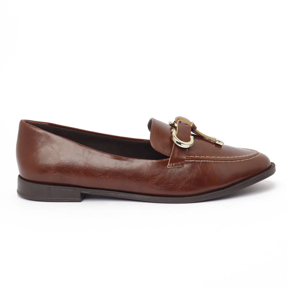 Mocassim Feminino Sapato Da Corte Vira Gravata