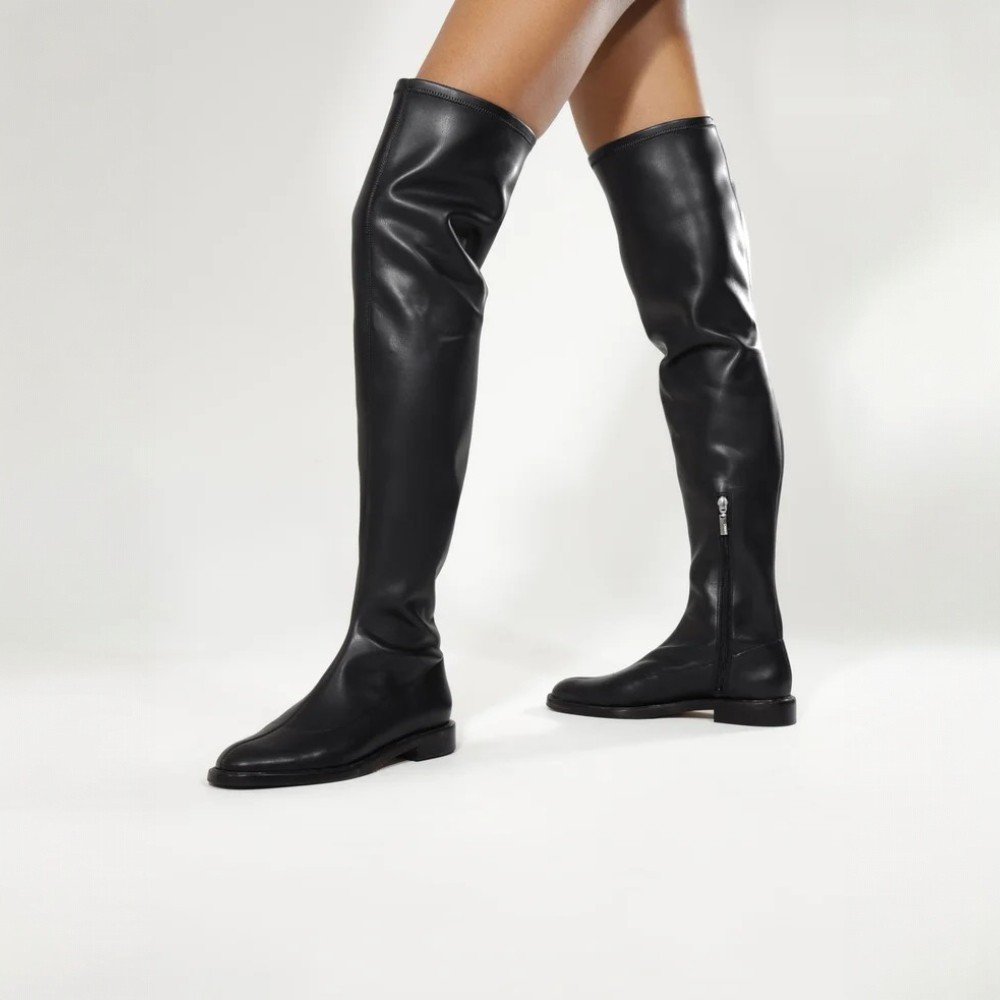 Bota Schutz Over Salto Bloco Baixo Cano Longo -Produto 46 Preto 3