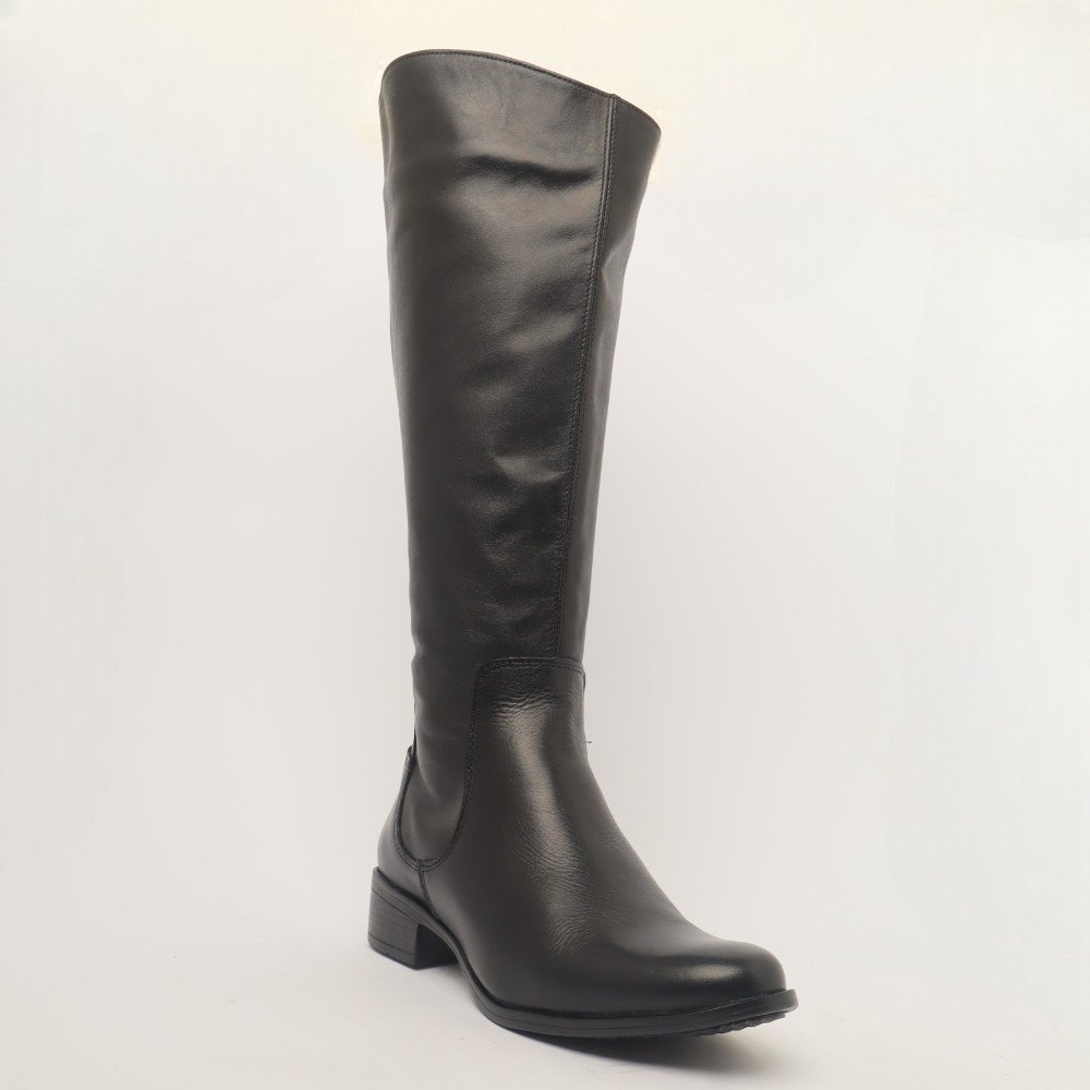 Bota Feminina Sapato Da Corte Montaria Couro Preto 4