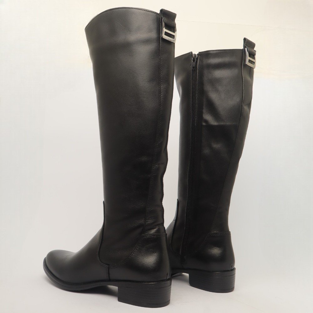 Bota Feminina Sapato Da Corte Montaria Couro Preto 6