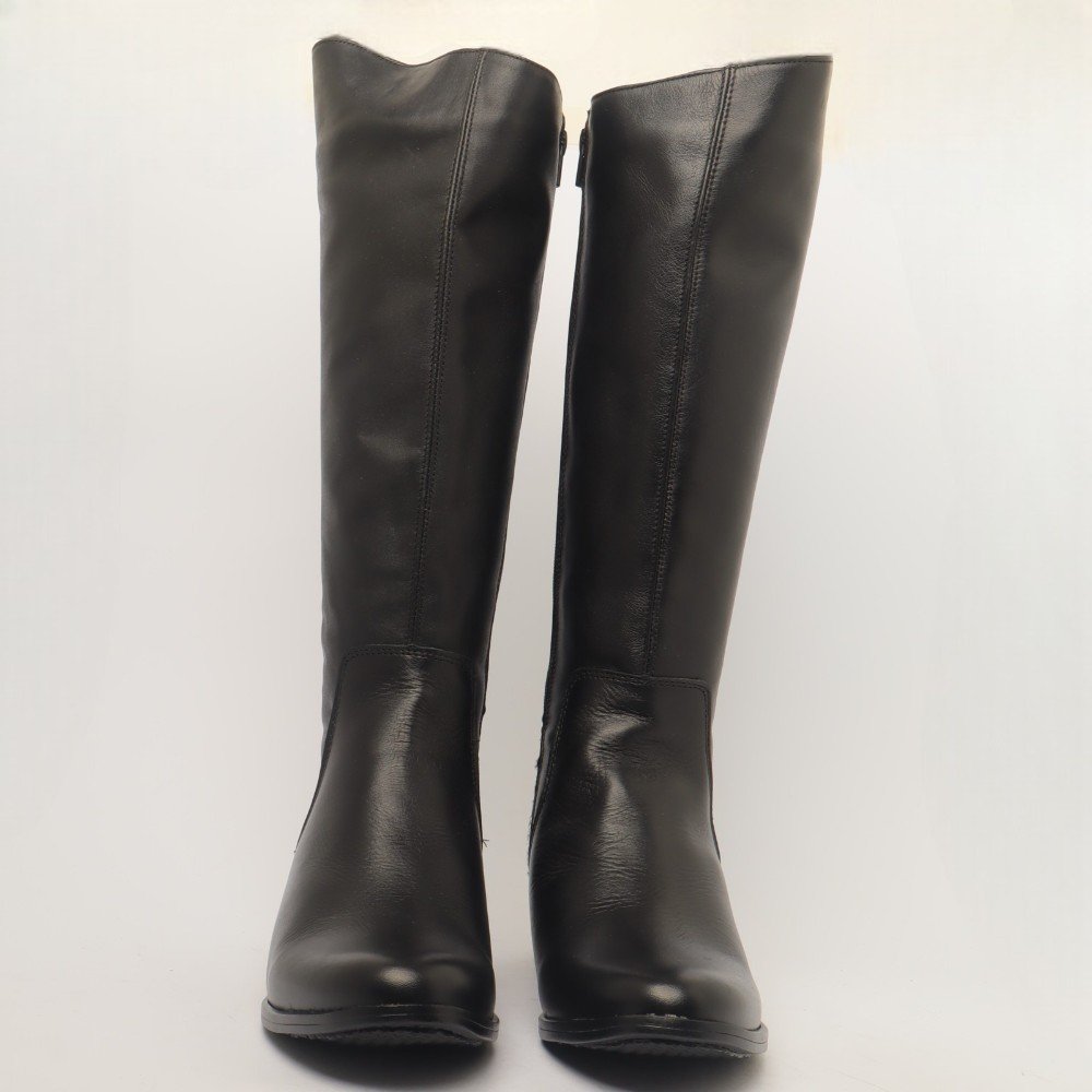Bota Feminina Sapato Da Corte Montaria Couro Preto 8