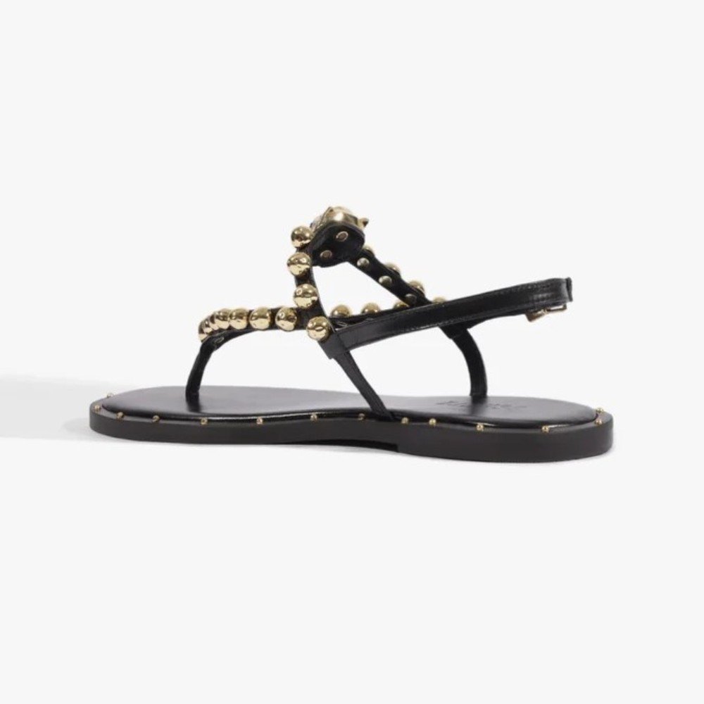 Sandália Flat Schutz Leoness Couro Preto 3