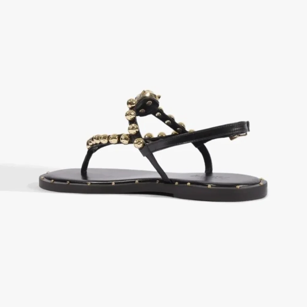 Sandália Flat Schutz Leoness Couro Preto 3