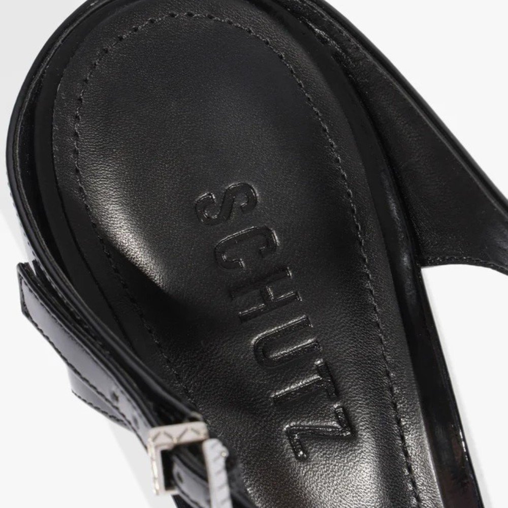 Sandália Feminina Schutz Lyra Couro Preto 7