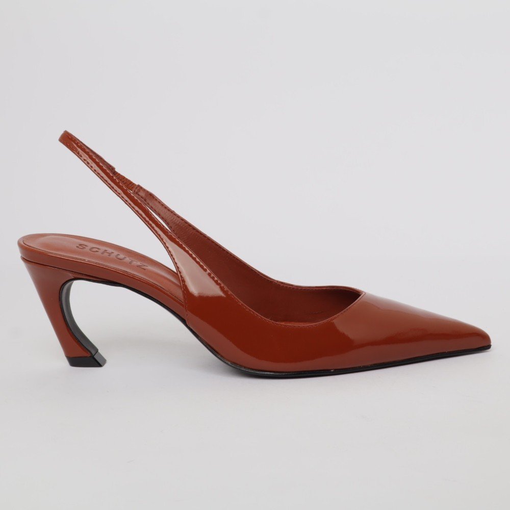 Slingback Schutz Salto Médio Bico Fino