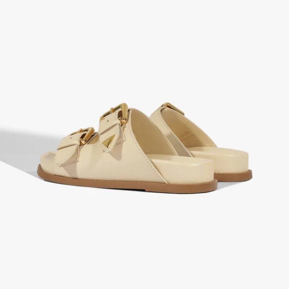 Papete Schutz Flatform Tira Dupla Off White 4