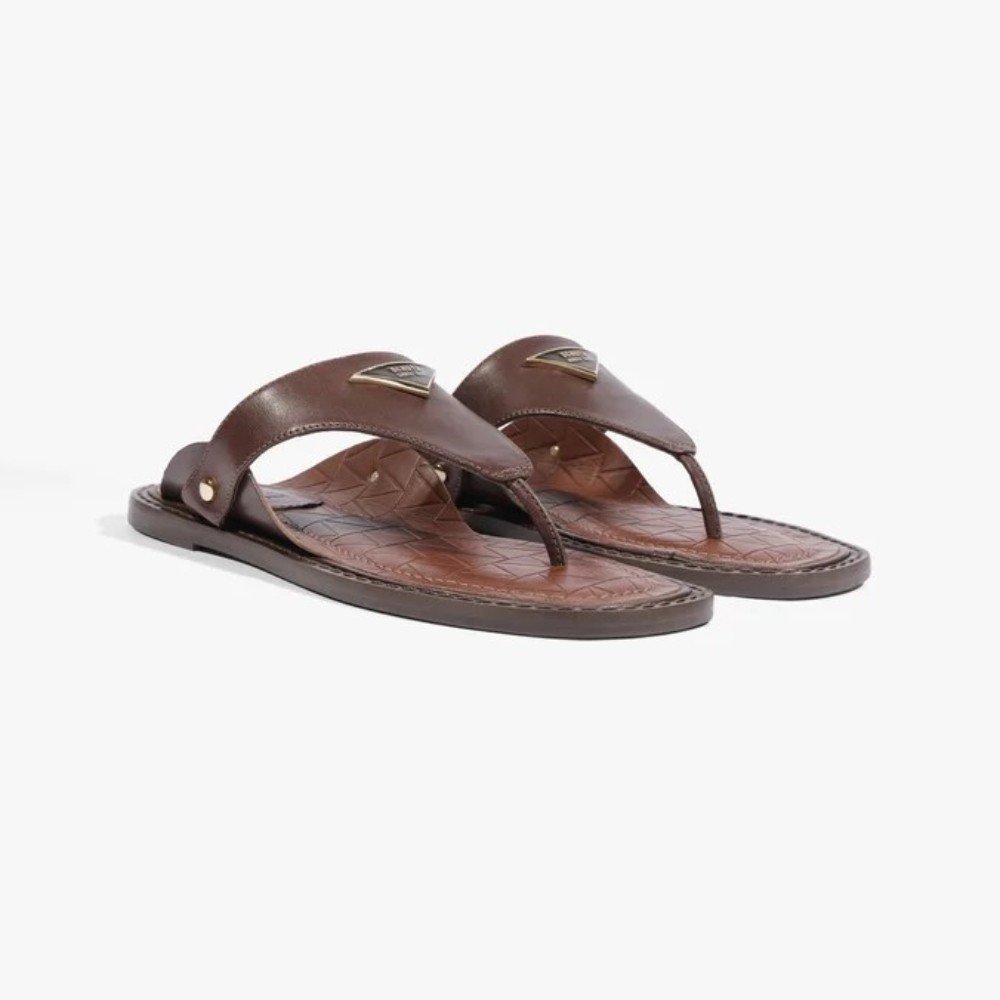 Rasteira Flat Schutz Shield Couro