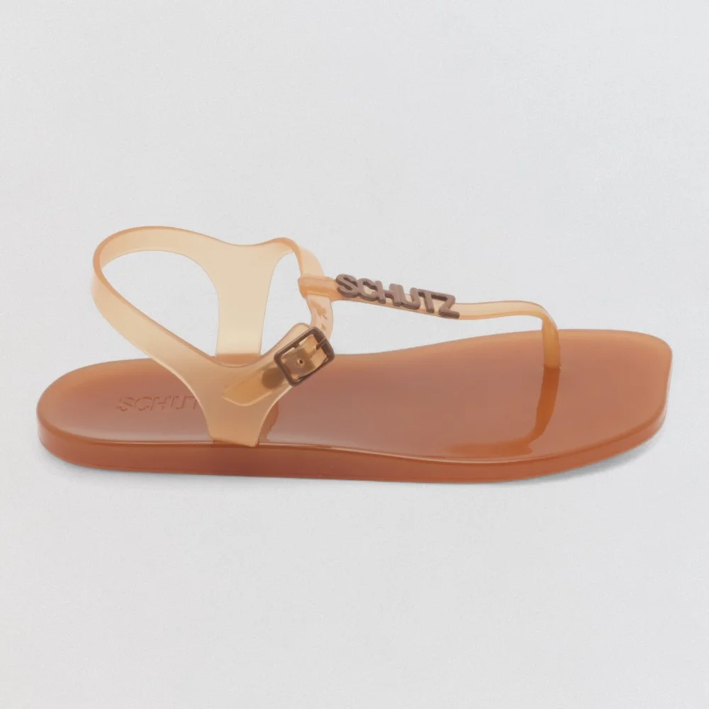 Chinelo Feminino Schutz Flat Dedo Marrom 2