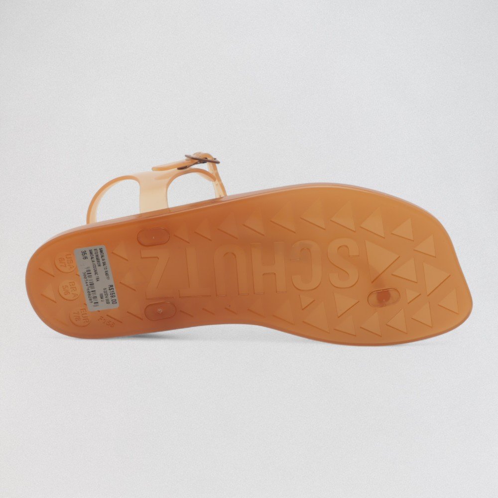 Chinelo Feminino Schutz Flat Dedo Marrom 7