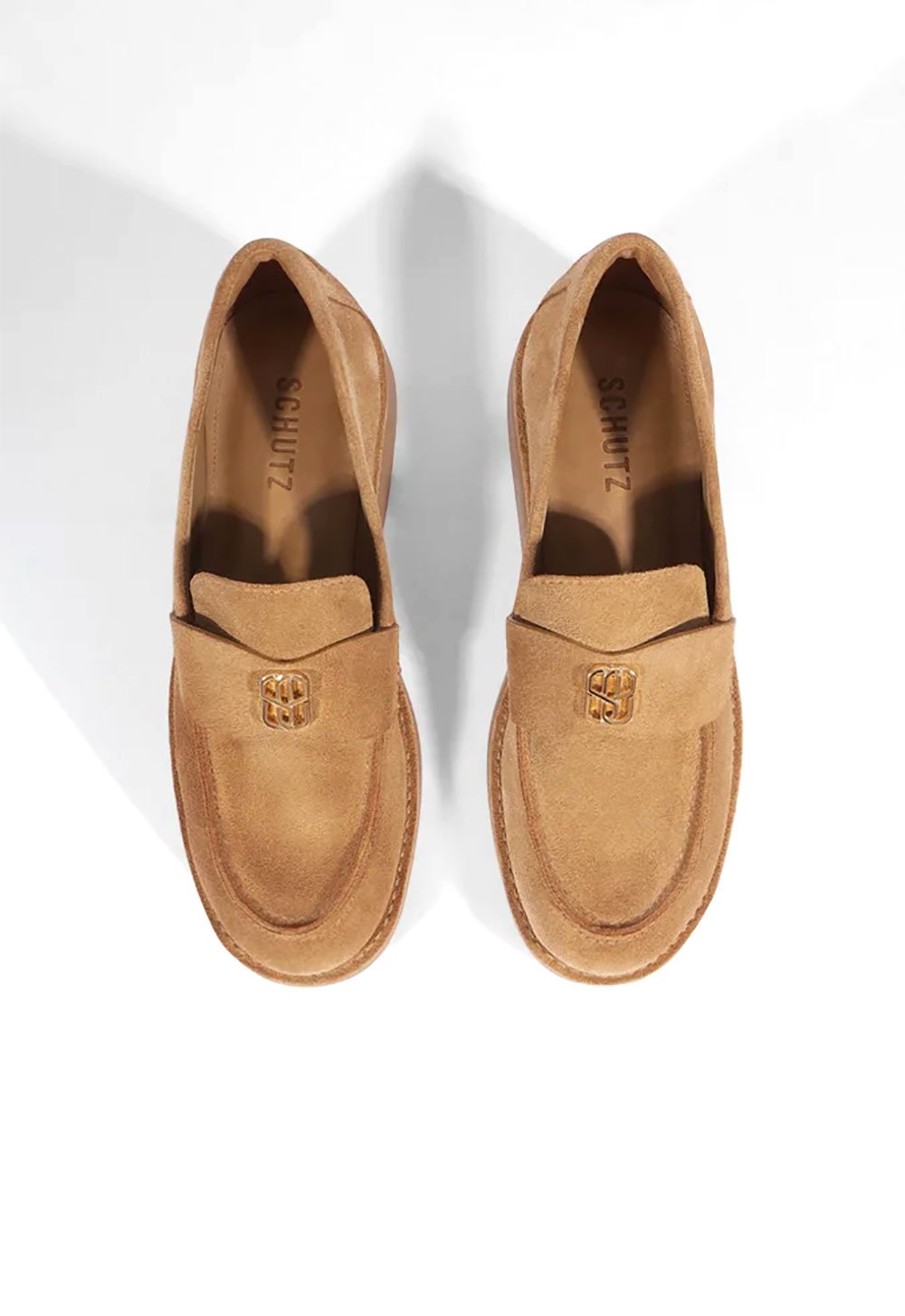 Mocassim Elow Schutz Bico Redondo Couro Marrom 4