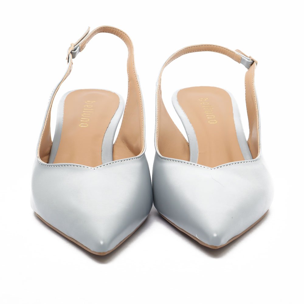 Slingback Belluno Salto Médio Vírgula Decote V Azul 7