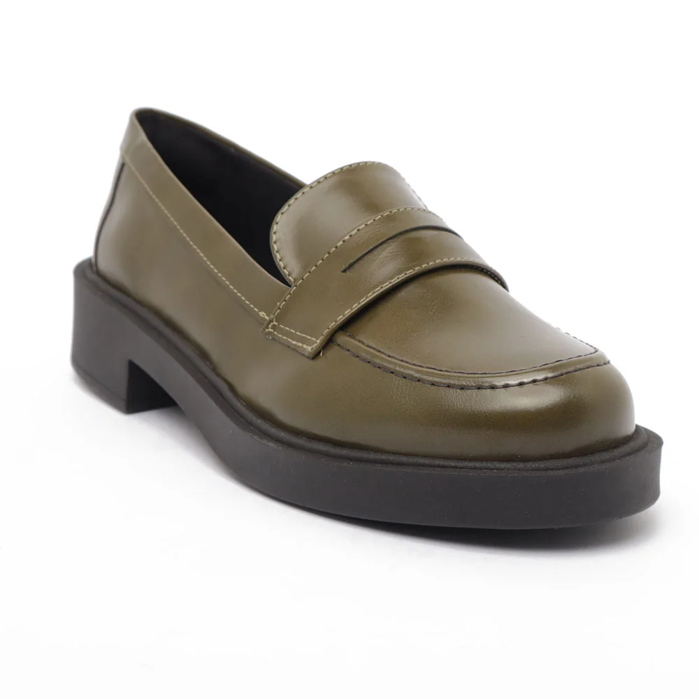 Mocassim Feminino Belluno Sola Alta Vira Olho De Gato Verde 2