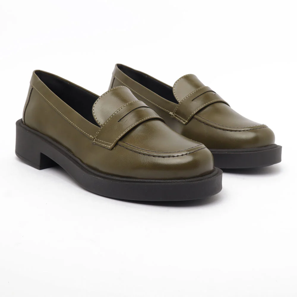 Mocassim Feminino Belluno Sola Alta Vira Olho De Gato Verde 3