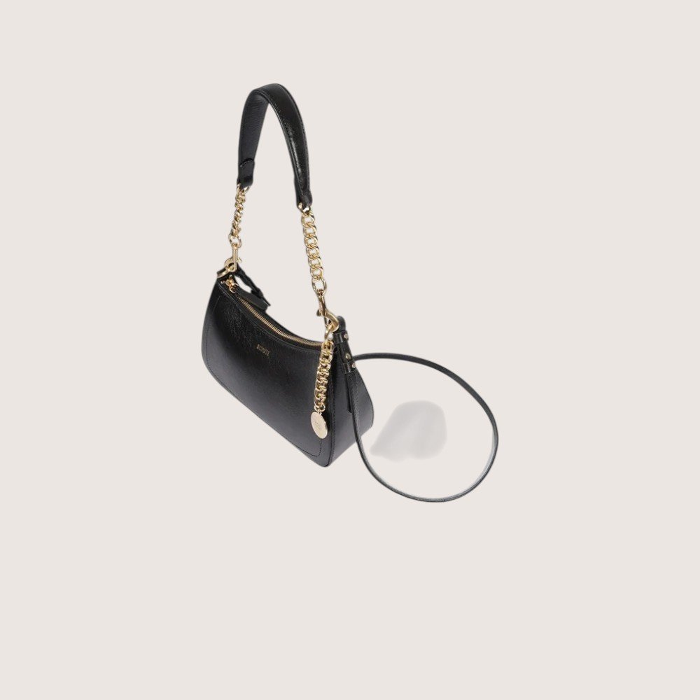 Bolsa Tiracolo Schutz Shoulder Elowen Média Couro Preto 3