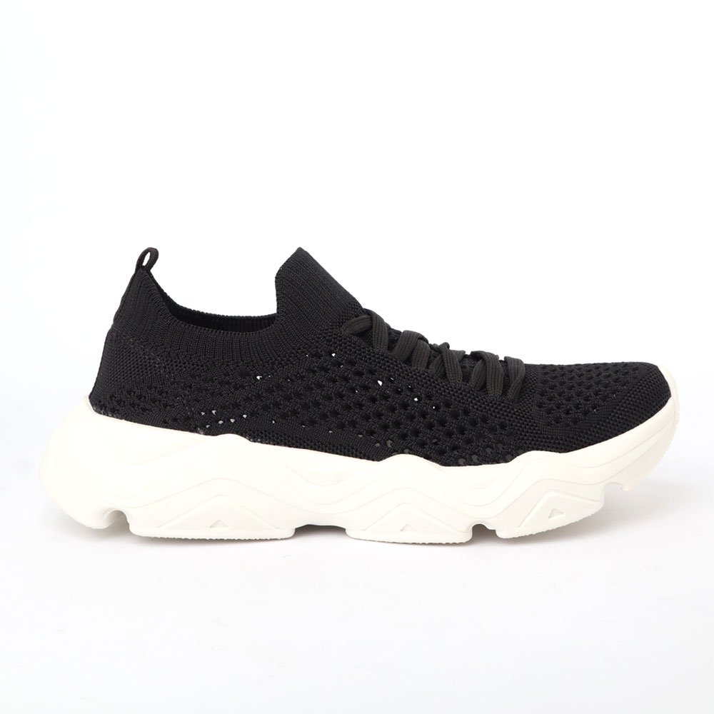 Tênis Feminino Sapato Da Corte Sola Alta Knit Vazado