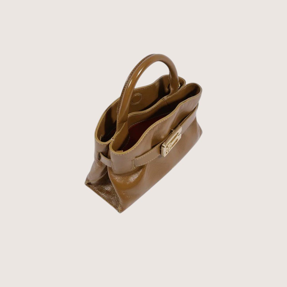 Bolsa Hobo Schutz Média Heather Couro Marrom 3