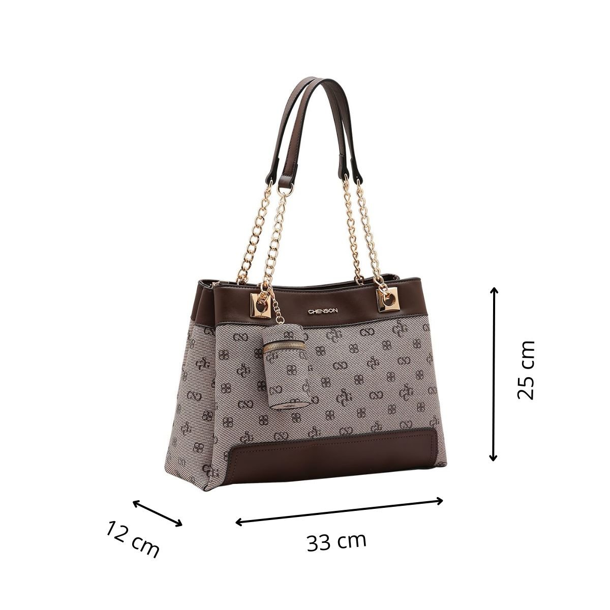 Bolsa Feminina Chenson Monograma Atemporal 3485412 Café Marrom 4