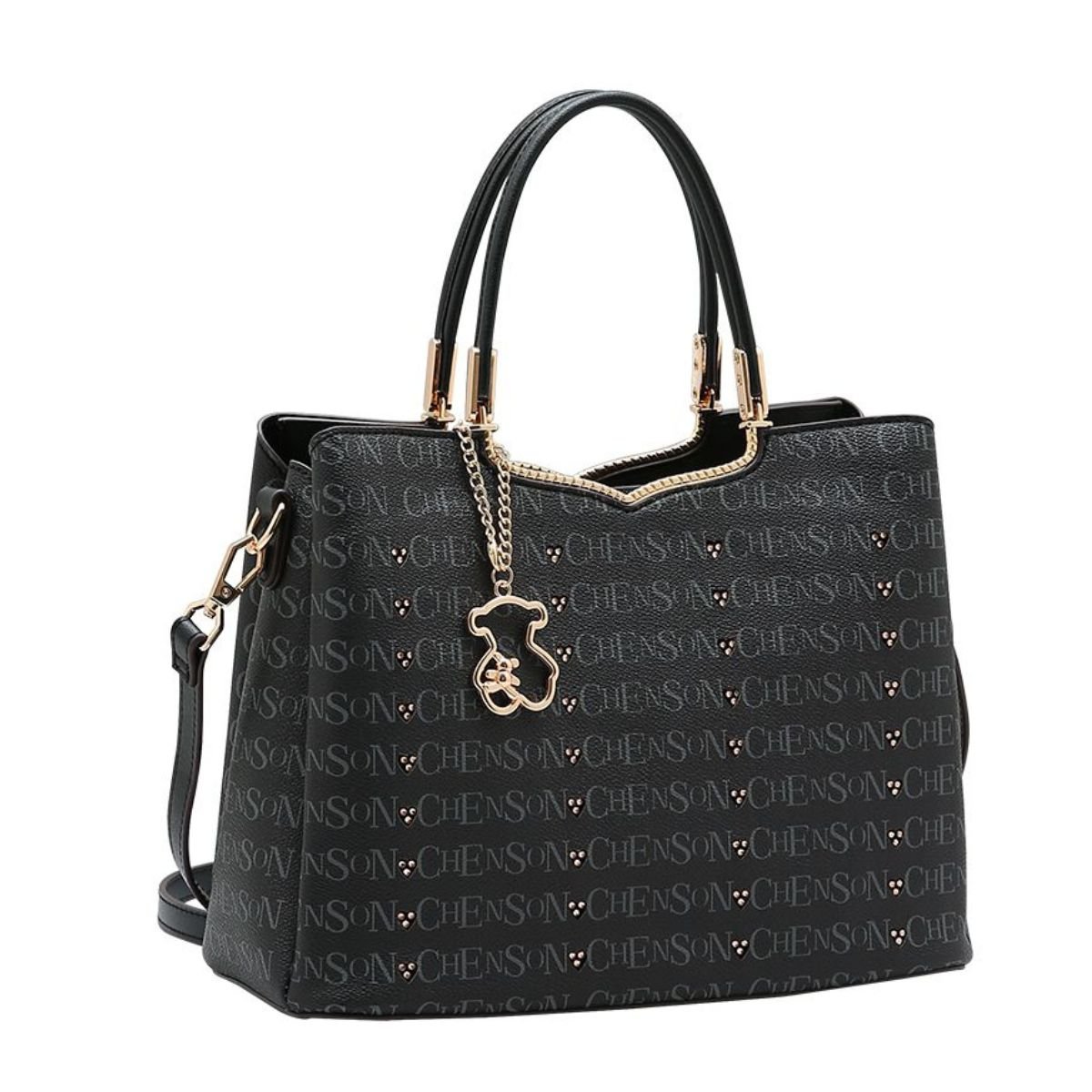 Bolsa Feminina Chenson Cristal Monograma 3485398 Preto